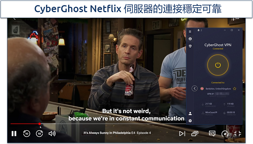 Screenshot of It's Always Sunny in Philadelphia streaming on Netflix